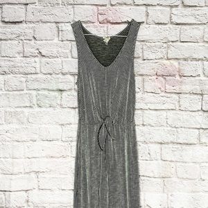 Black + White Stripe Jumpsuit | Anthropologie